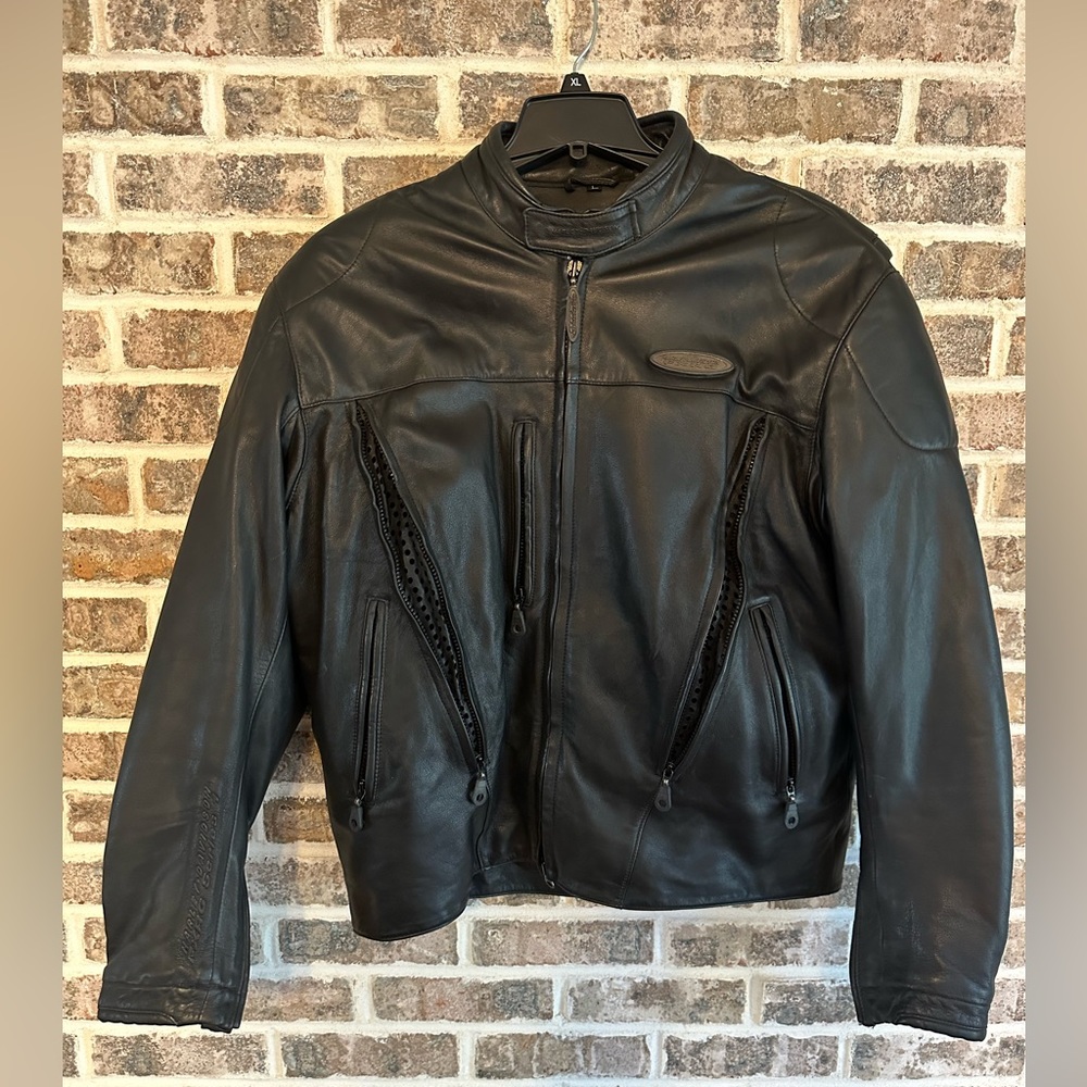 Heavy HD motorcycle Jacket padded vented lined